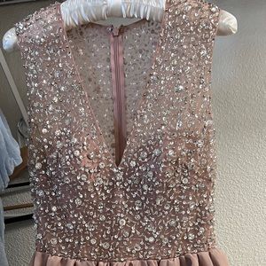 Terani Couture pink beaded dress cocktail or formal dance size 6 worn once